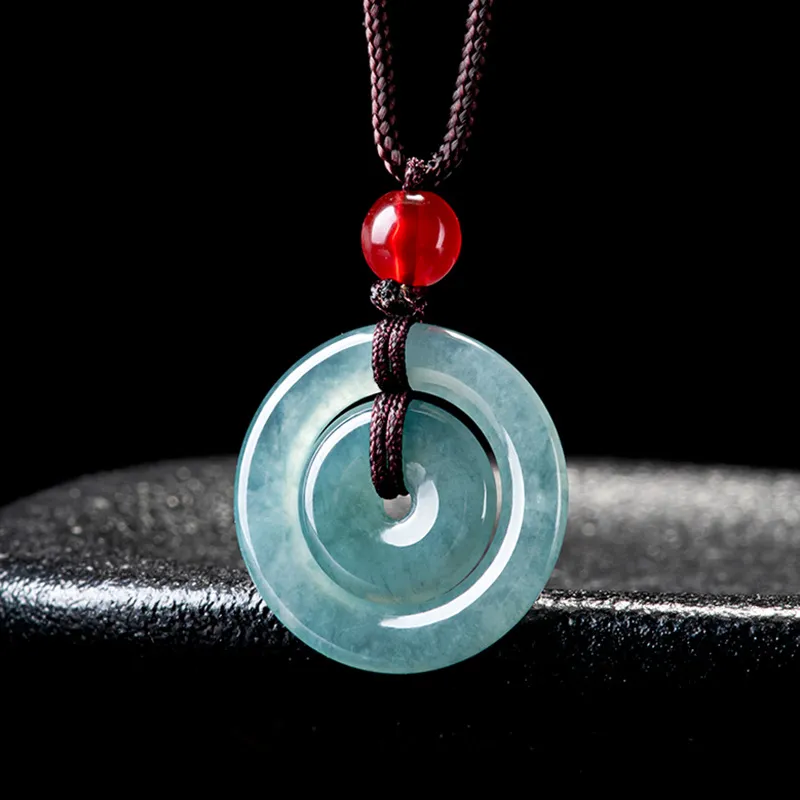 As Fury Bean Type Jadeite Necklaces Unisex-2
