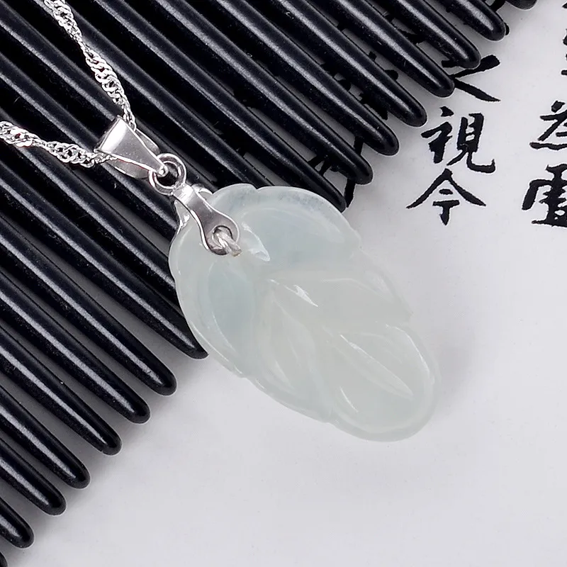As Fury Bean Type Jadeite Necklaces Unisex-3