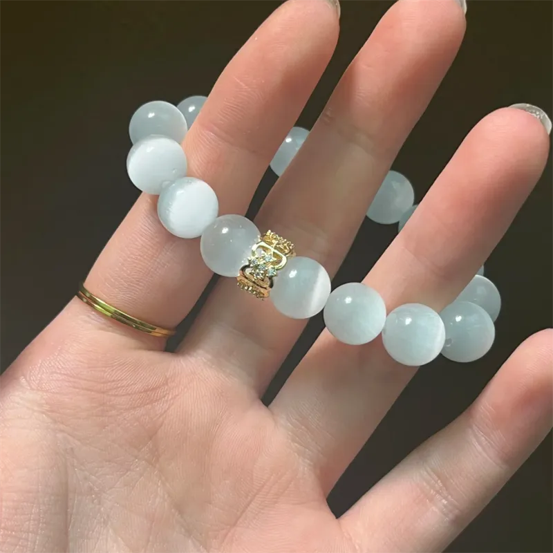 As Fury Natural Glass Cat Eye Bracelets Unisex-1
