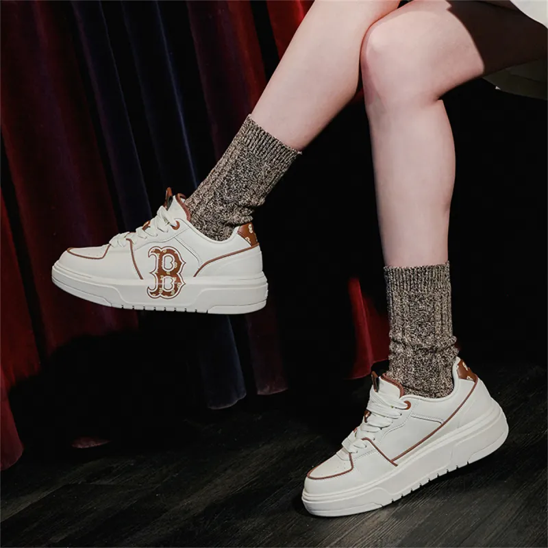 MLB Cushioning Low-Top Casual Shoes Unisex Beige Brown-4