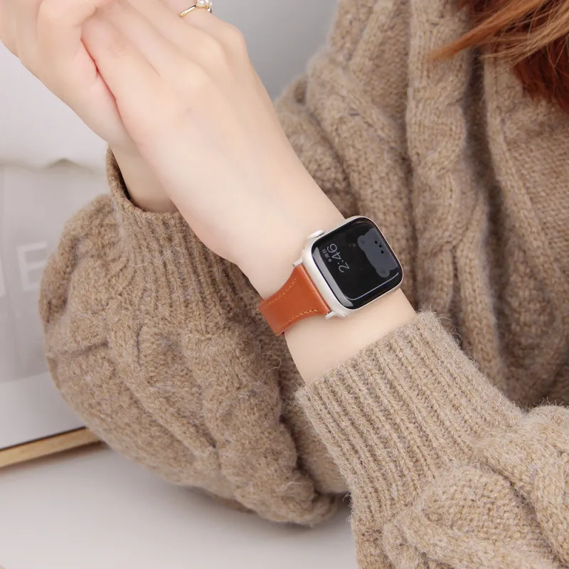 LeYu Compatible With Apple Watch Bands Button Small Round Pendant Unisex-17