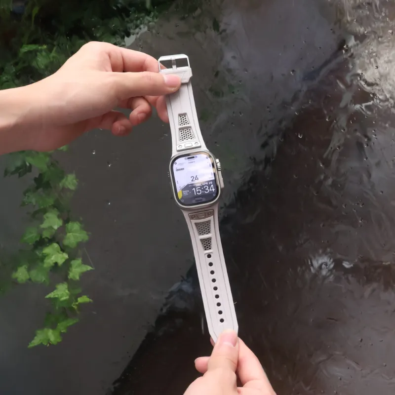 LeYu Mesh Diving Avant Garde Strap Apple Compatibility Watch Band Refit TPU Material-6