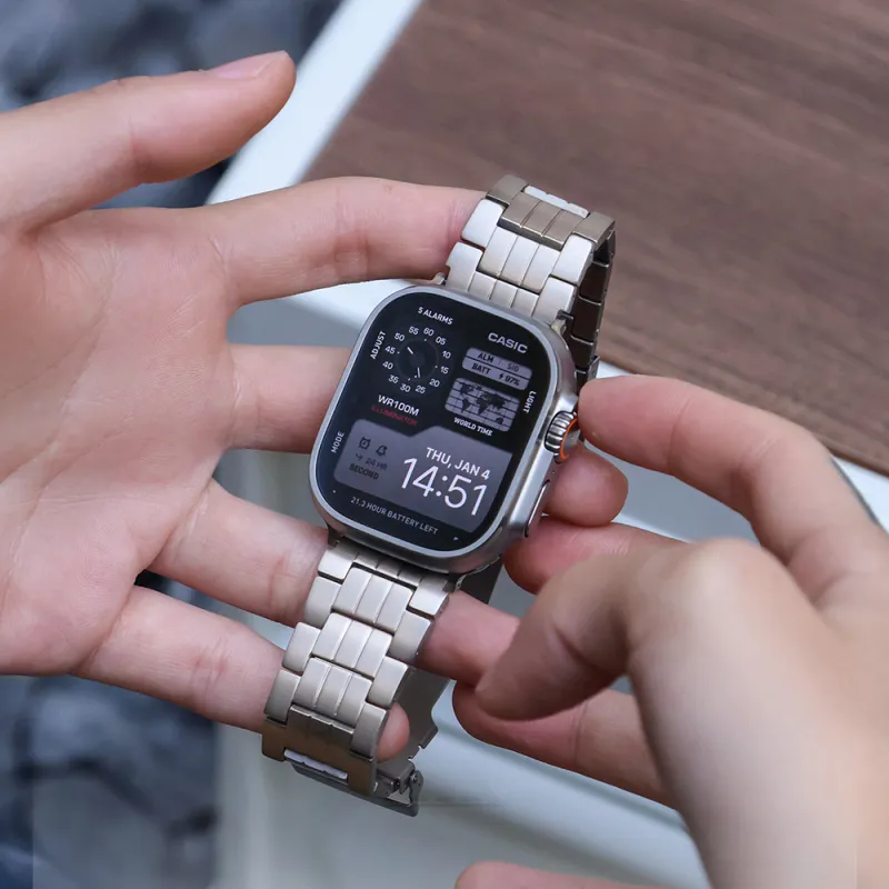 LeYu Apple Compatibility Watch Band Titanium Alloy Apple Watch Band Alloy-4