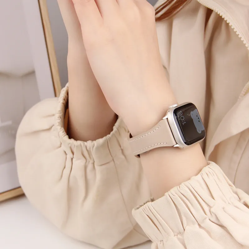 LeYu Compatible With Apple Watch Bands Button Small Round Pendant Unisex-3