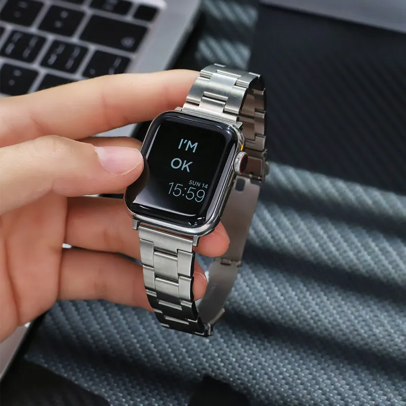 LeYu Self Release Three Bezel Apple Watch Band Unisex-2