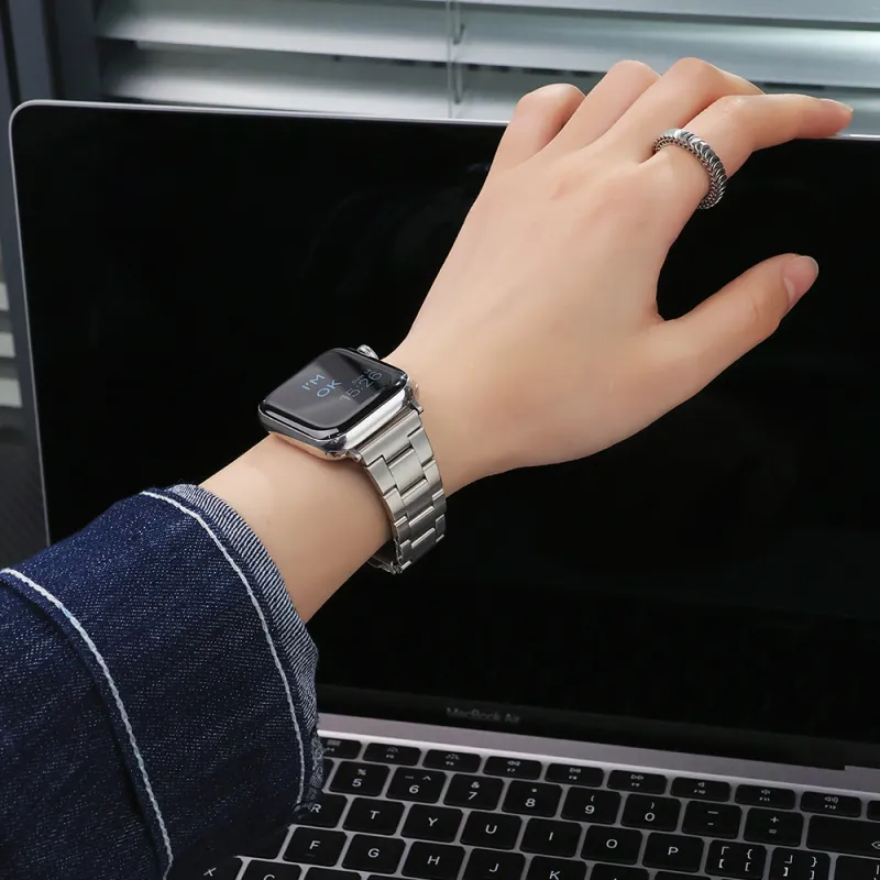 LeYu Self Release Three Bezel Apple Watch Band Unisex-4