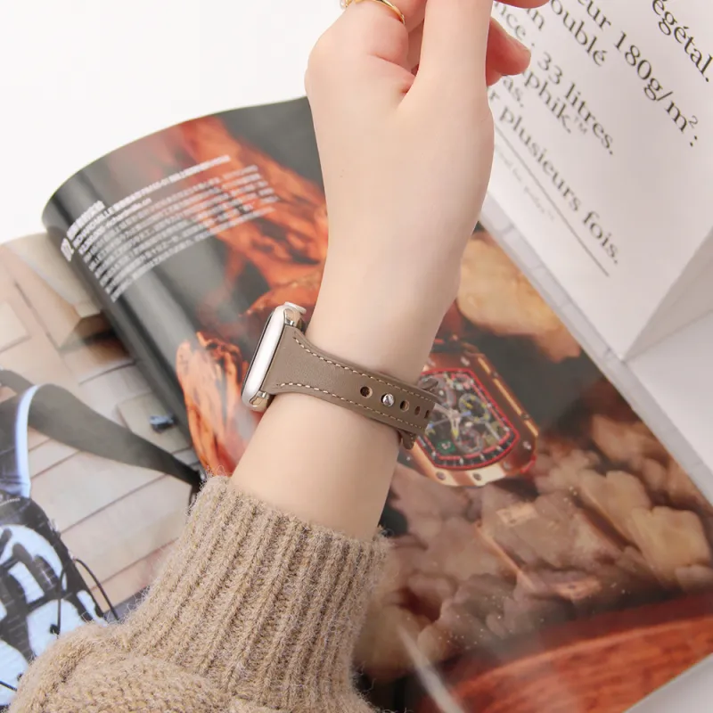 LeYu Compatible With Apple Watch Bands Button Small Round Pendant Unisex-8