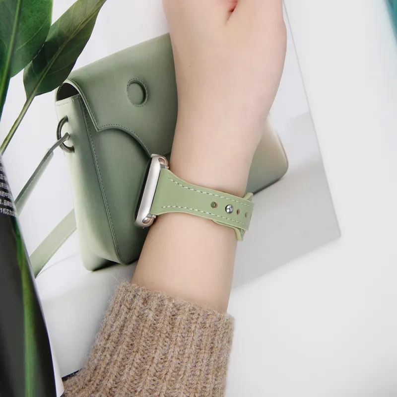 LeYu Compatible With Apple Watch Bands Button Small Round Pendant Unisex-22