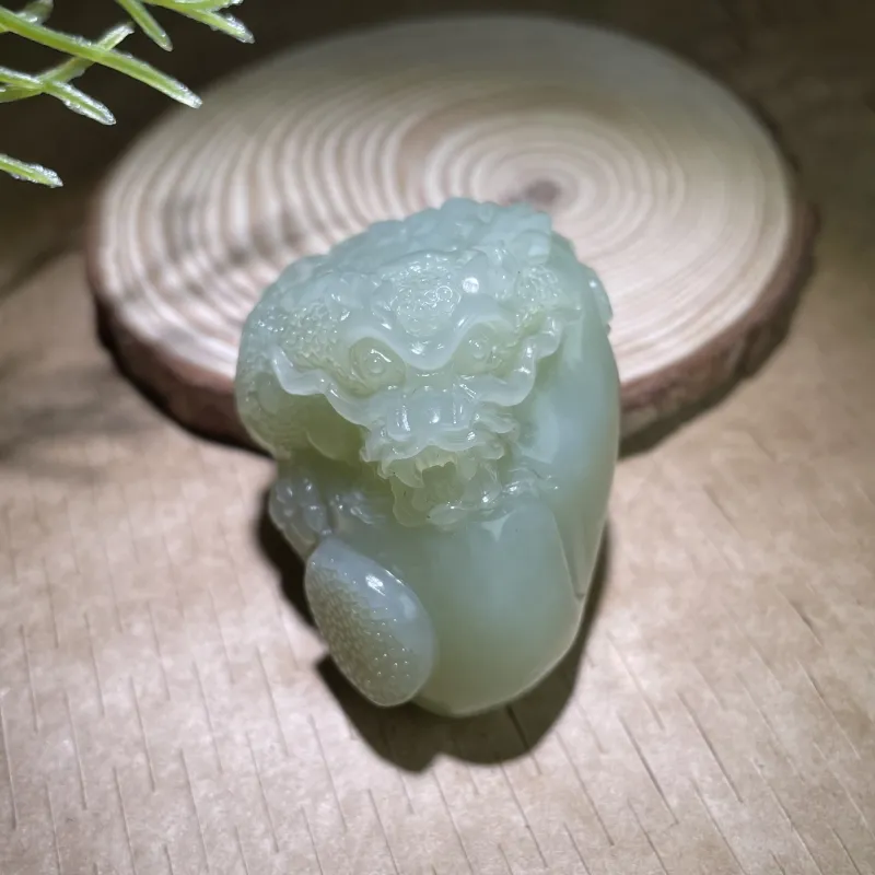 BUDOUXIAOAI Hetian Jade Handheld Piece Yellow Jade Men's-3