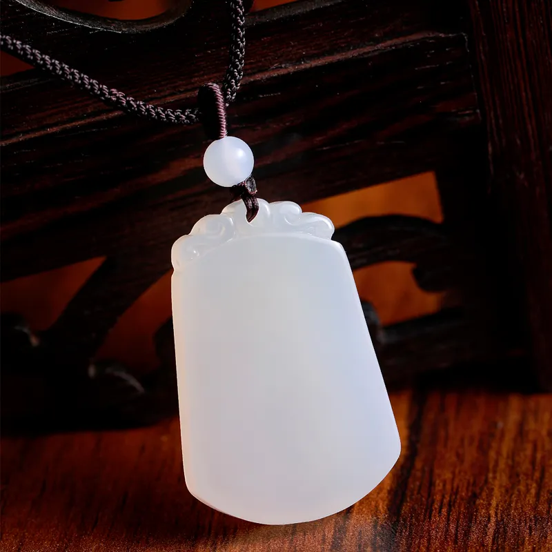BUDOUXIAOAI Natural Chalcedony Necklaces Unisex-2