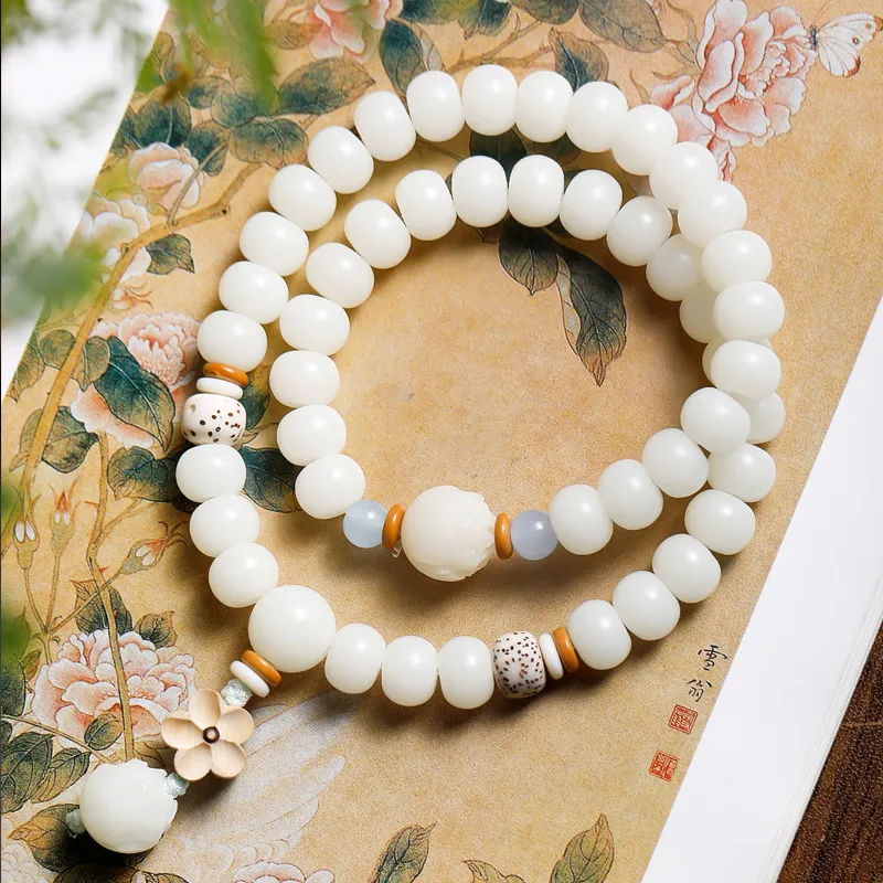 BUDOUXIAOAI Star Moon Bodhi Seeds Bracelets Unisex-2