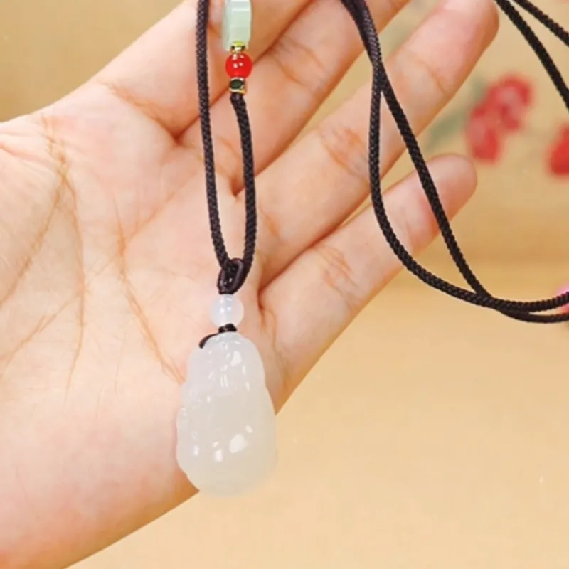 BUDOUXIAOAI Chalcedony Necklaces Unisex-3