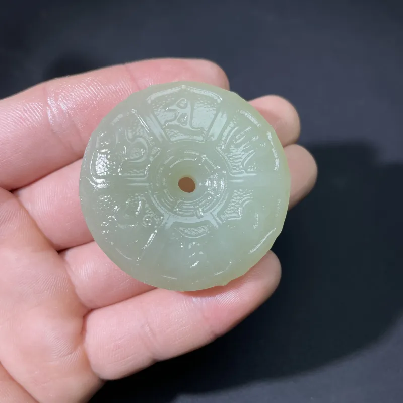 BUDOUXIAOAI Hetian Jade Pendants White Jade/Pale Greenish White Jade Unisex-1