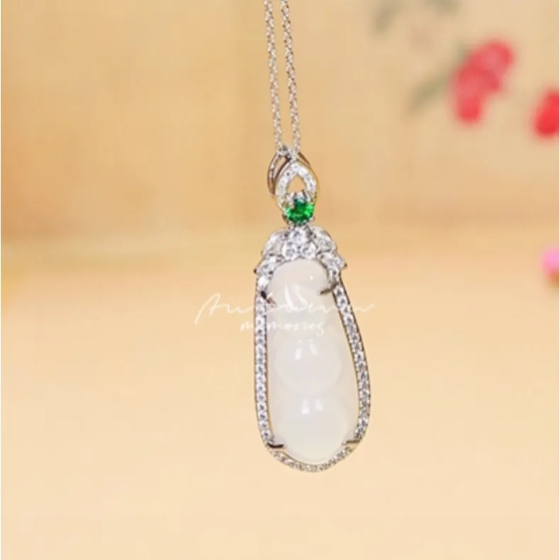 BUDOUXIAOAI Chalcedony Necklaces Unisex-2