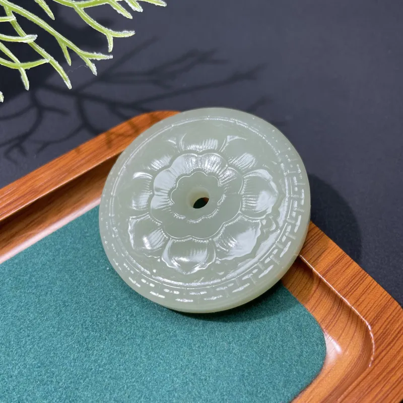 BUDOUXIAOAI Hetian Jade Pendants White Jade/Pale Greenish White Jade Unisex-5