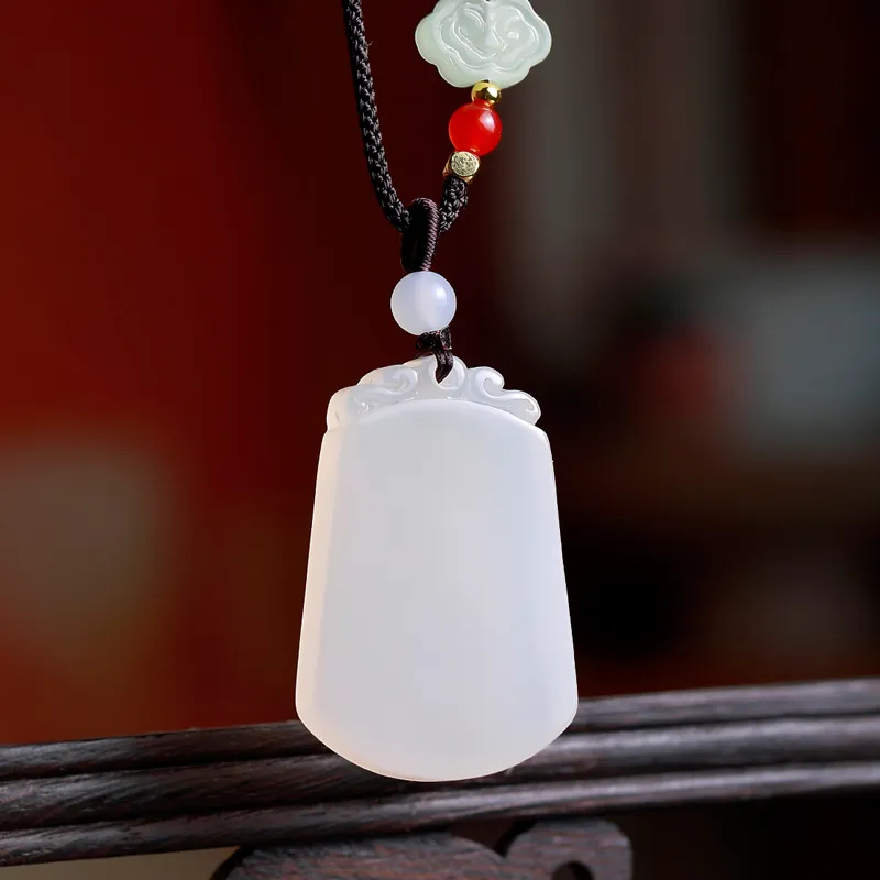 BUDOUXIAOAI Natural Chalcedony Necklaces Unisex-1