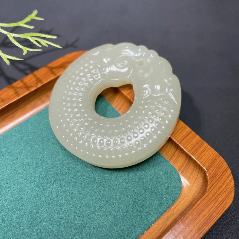 BUDOUXIAOAI Hetian Jade Pendants White Jade/Pale Greenish White Jade Unisex-4