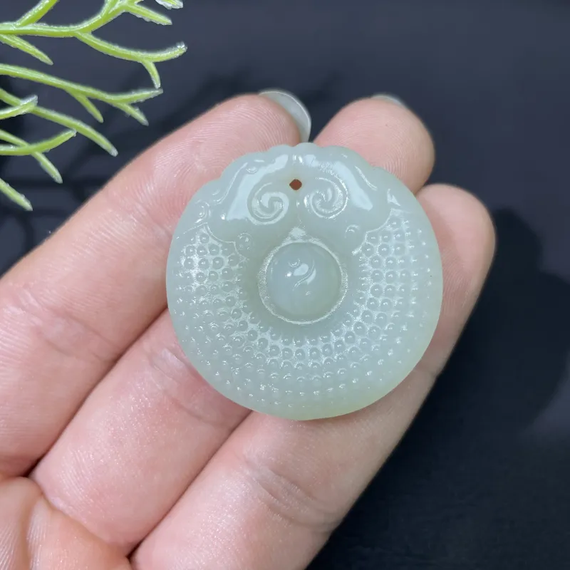 BUDOUXIAOAI Pendants White Jade/Pale Greenish White Jade Unisex-5