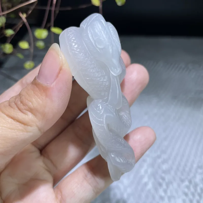 BUDOUXIAOAI Hetian Jade Handheld Piece White Jade Men's-3