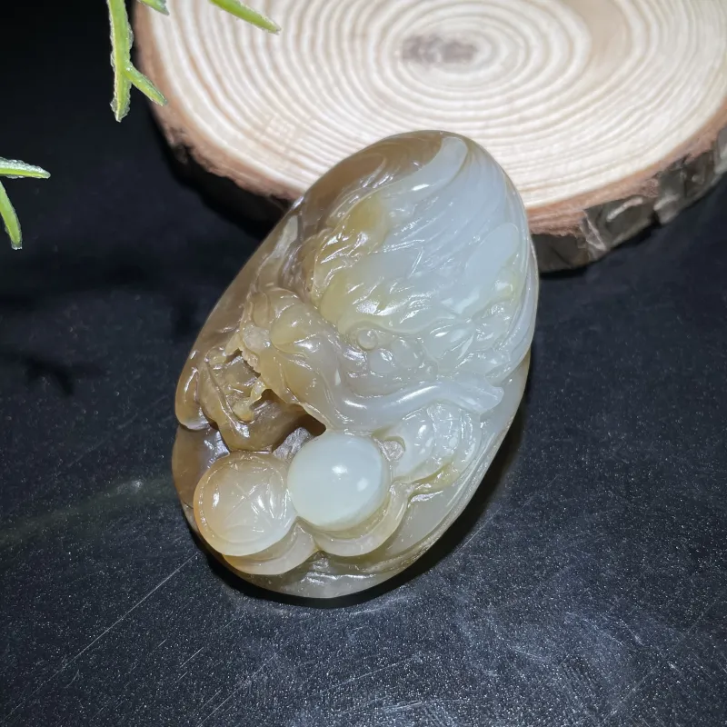BUDOUXIAOAI Hetian Jade Pendants Sugar Jade Unisex-3