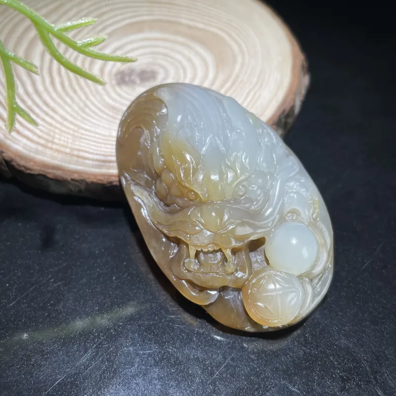 BUDOUXIAOAI Hetian Jade Pendants Sugar Jade Unisex-1