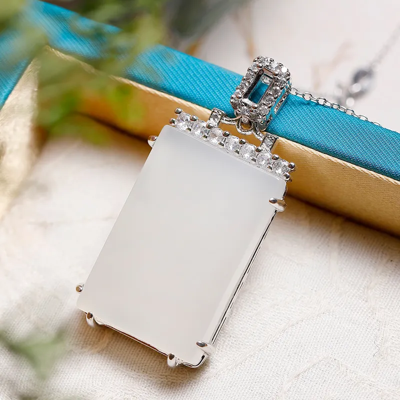 BUDOUXIAOAI Natural Chalcedony Necklaces Unisex-1