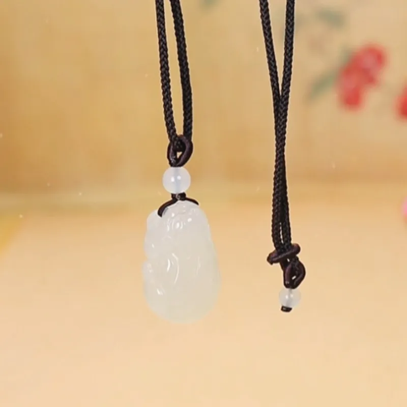 BUDOUXIAOAI Chalcedony Necklaces Unisex-2