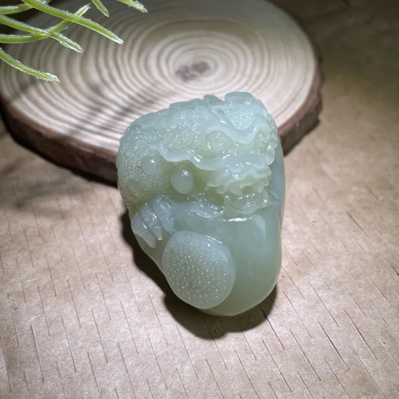 BUDOUXIAOAI Hetian Jade Handheld Piece Yellow Jade Men's-4