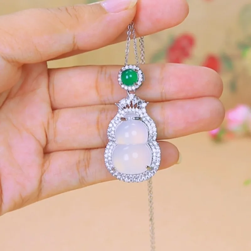 BUDOUXIAOAI Chalcedony Necklaces Unisex-2
