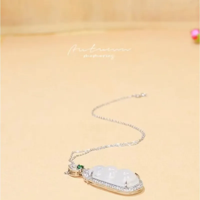 BUDOUXIAOAI Chalcedony Necklaces Unisex-1