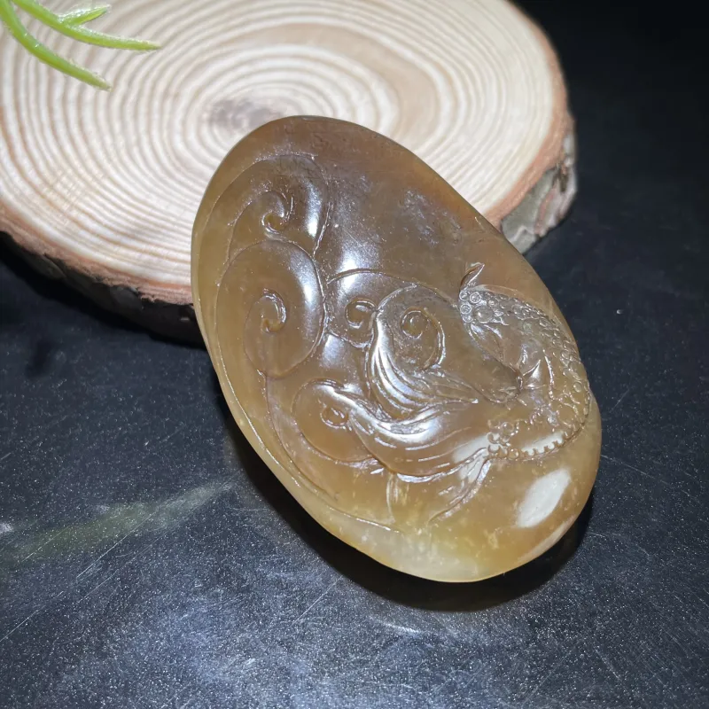 BUDOUXIAOAI Hetian Jade Pendants Sugar Jade Unisex-4