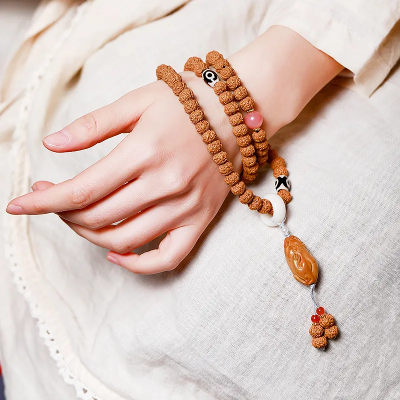 BUDOUXIAOAI King Kong Bodhi Seeds Bracelets Unisex-3