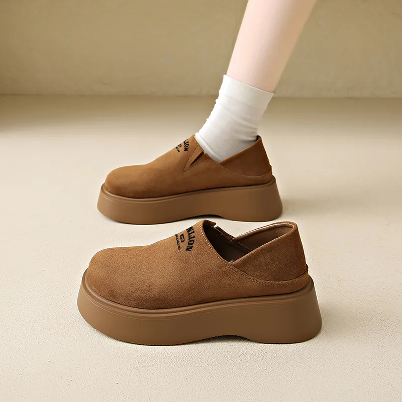 Tonlion Casual Single Shoes Women's Yellow-6