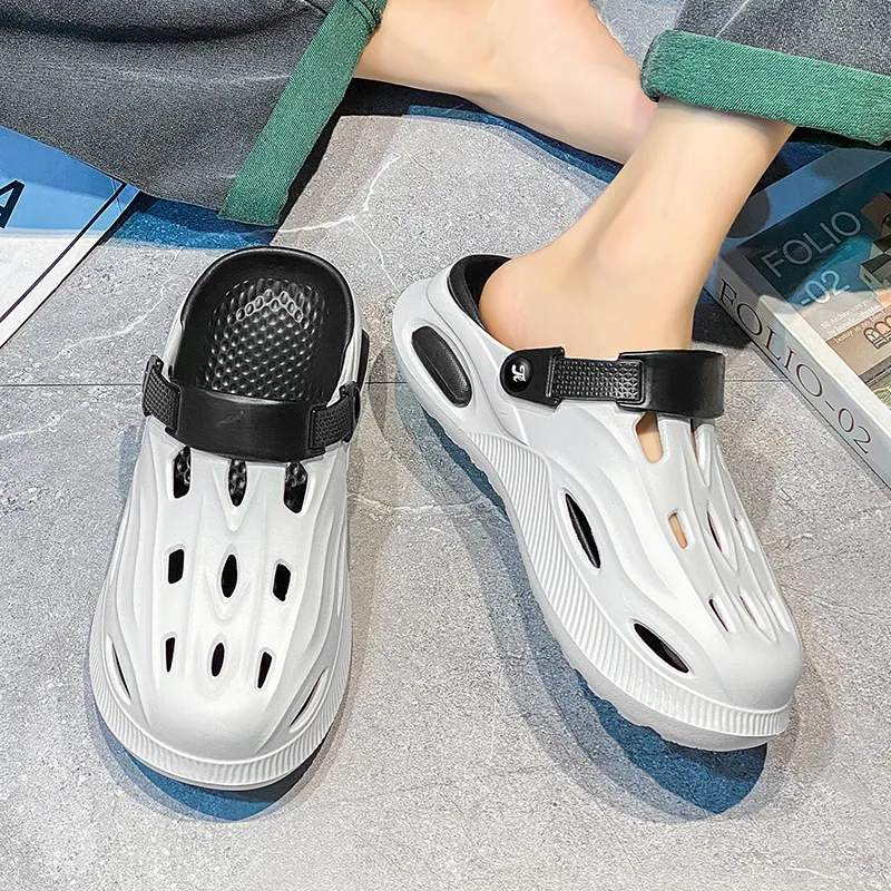 Tonlion Clogs Men's Black White-6