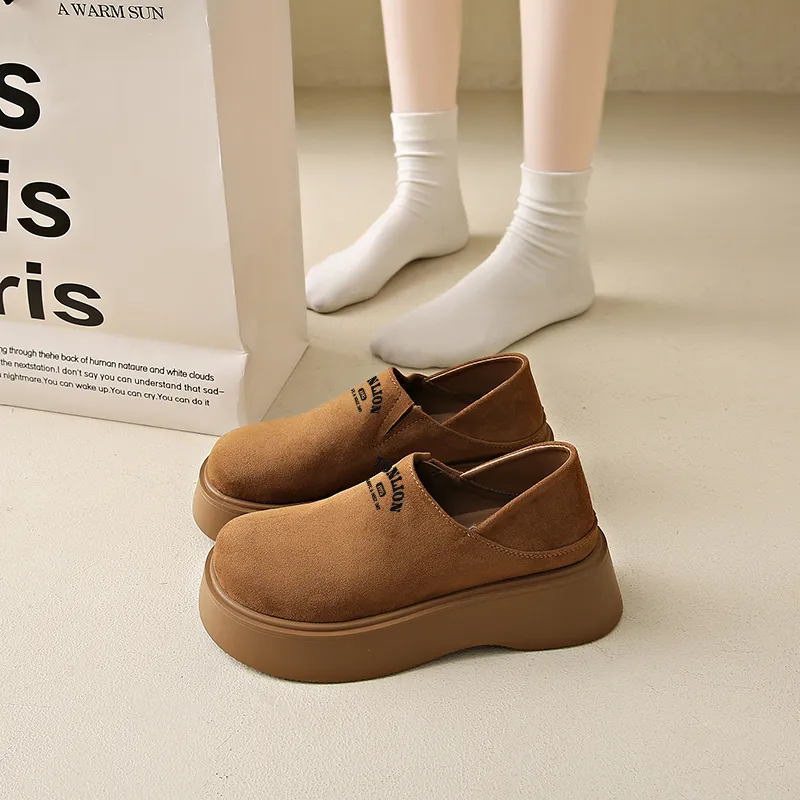 Tonlion Casual Single Shoes Women's Yellow-4