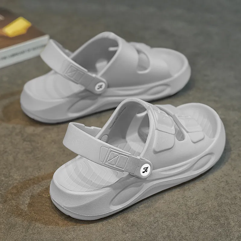 Tonlion Beach Sandals Men White/Khaki/Light Gray/Black-20