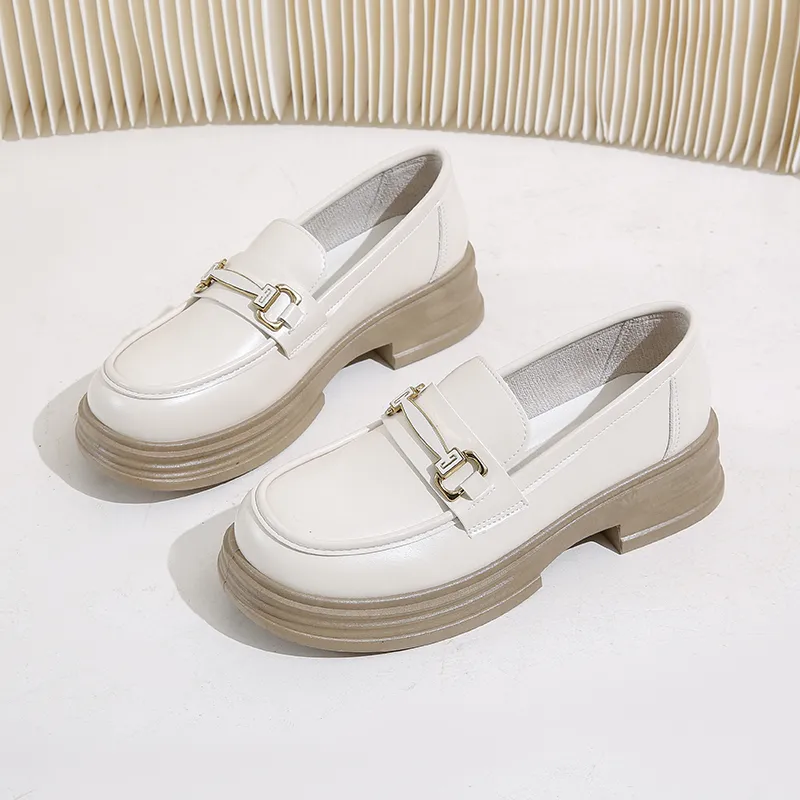 Tonlion Loafers Women's Black/Bright Black/Beige-8