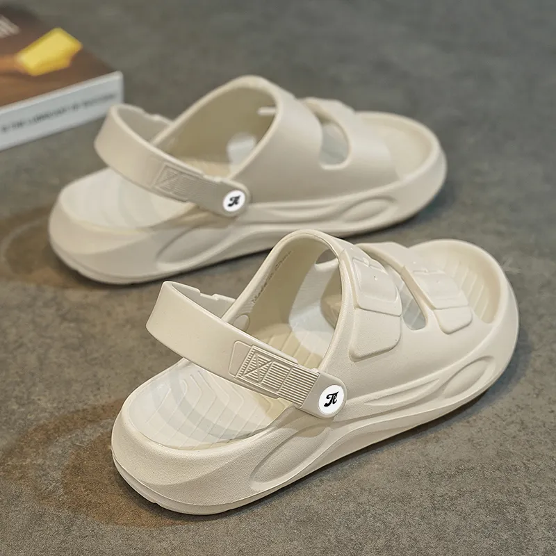 Tonlion Beach Sandals Men White/Khaki/Light Gray/Black-13