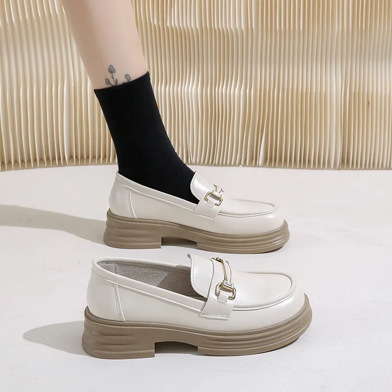 Tonlion Loafers Women's Black/Bright Black/Beige-11