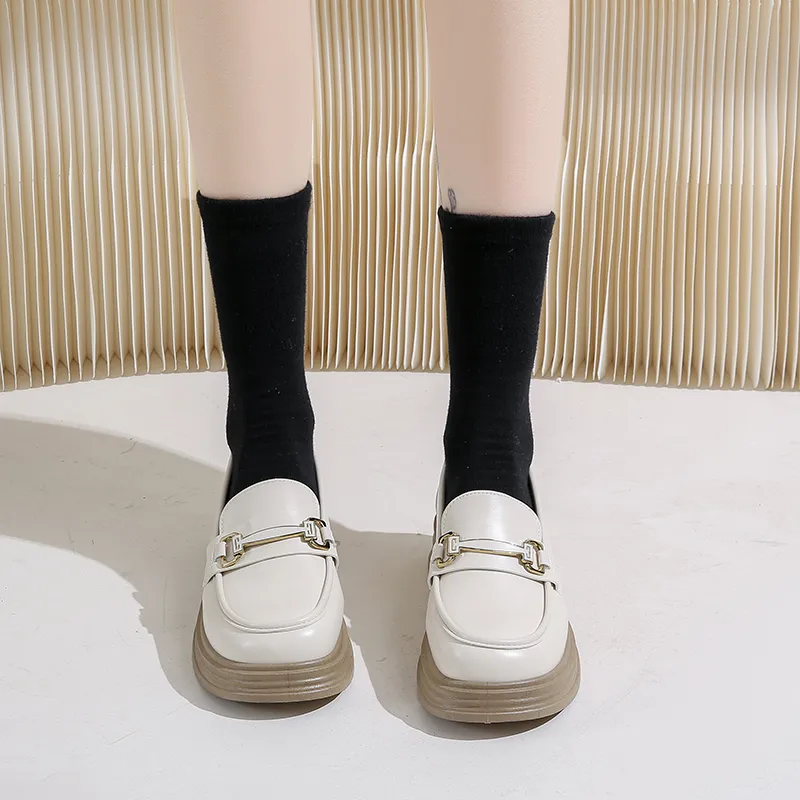 Tonlion Loafers Women's Black/Bright Black/Beige-12