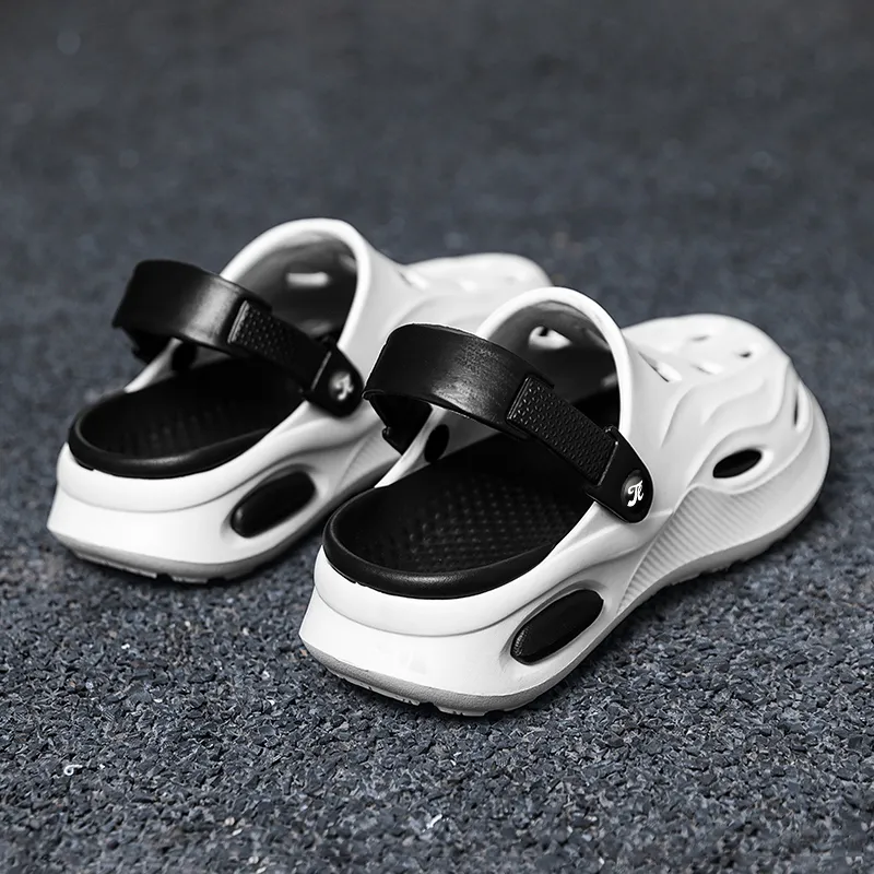 Tonlion Clogs Men's Black White-2