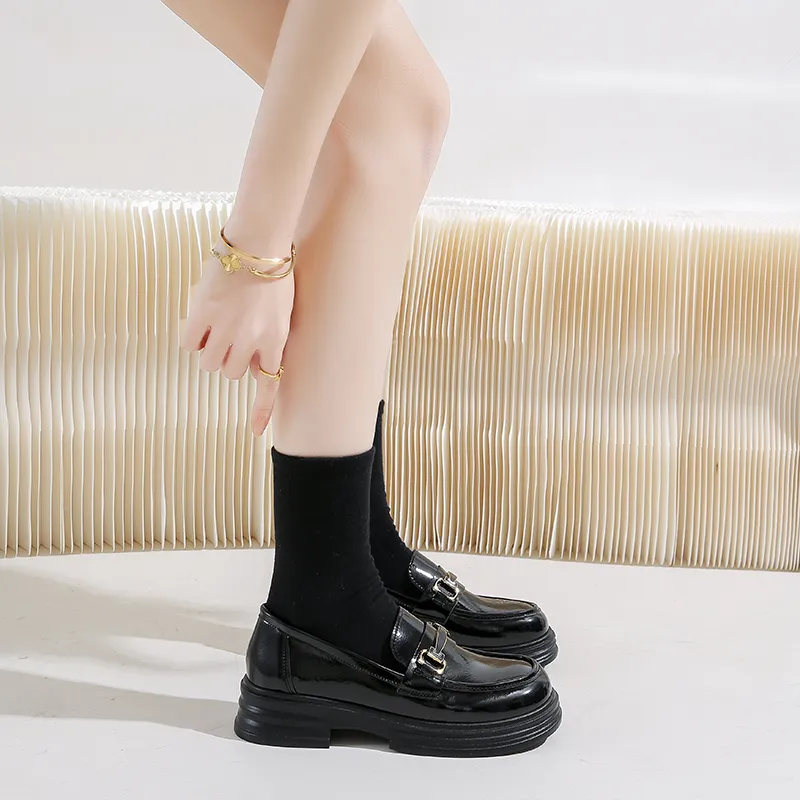 Tonlion Loafers Women's Black/Bright Black/Beige-19