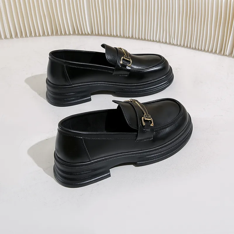 Tonlion Loafers Women's Black/Bright Black/Beige-2