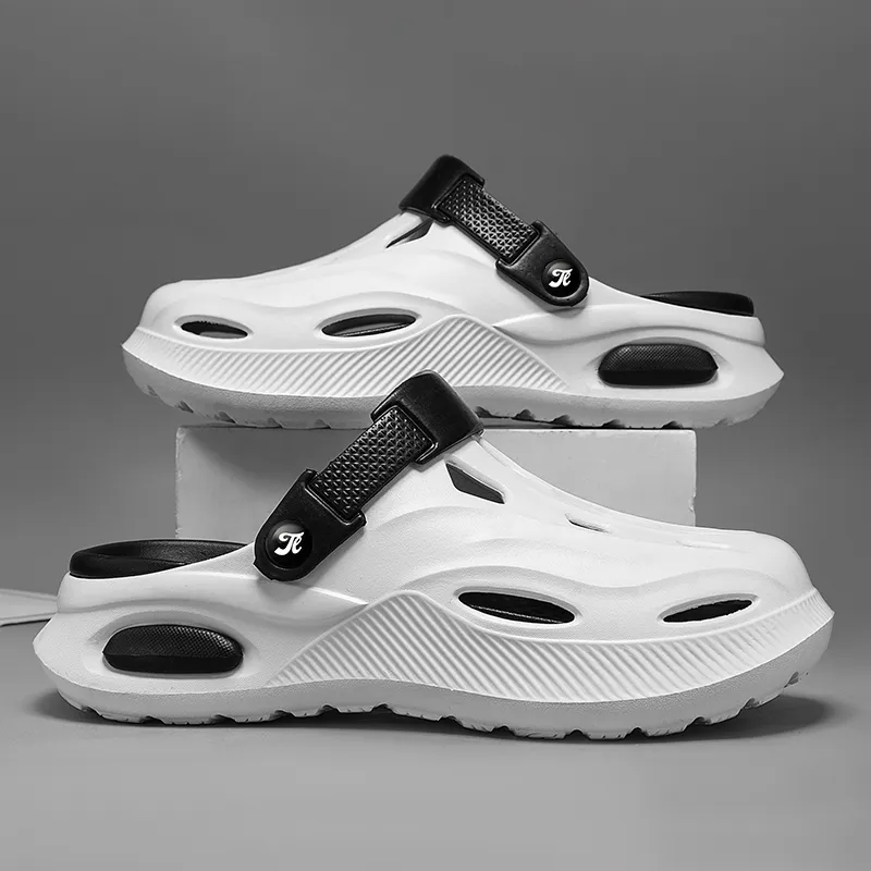 Tonlion Clogs Men's Black White-3
