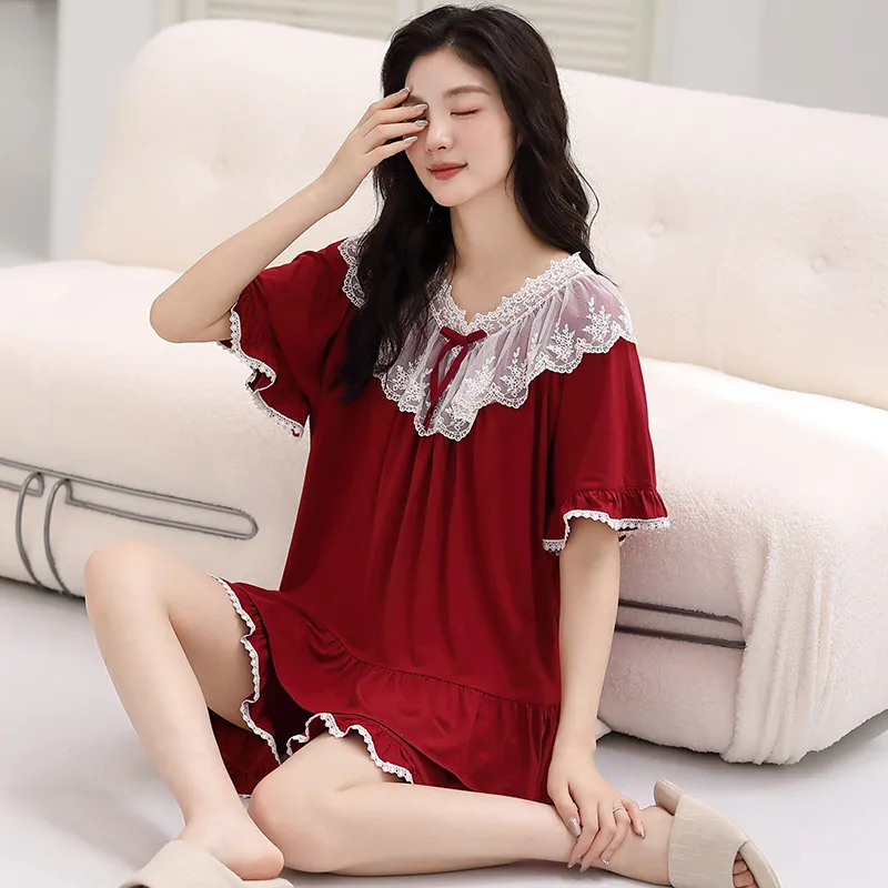 MADALLO Pajama Set Women's Burgundy-3