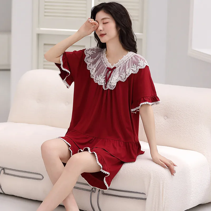 MADALLO Pajama Set Women's Burgundy-1