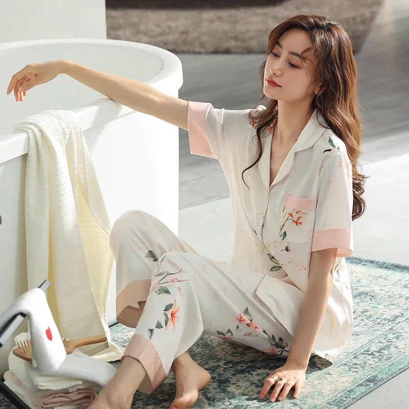MADALLO Pajama Set Women's Pink White-4