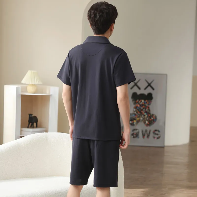 MADALLO Pajama Set Men's Black Crane-6
