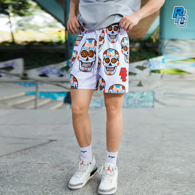 BKCXZICE Basketball Shorts Unisex White-3