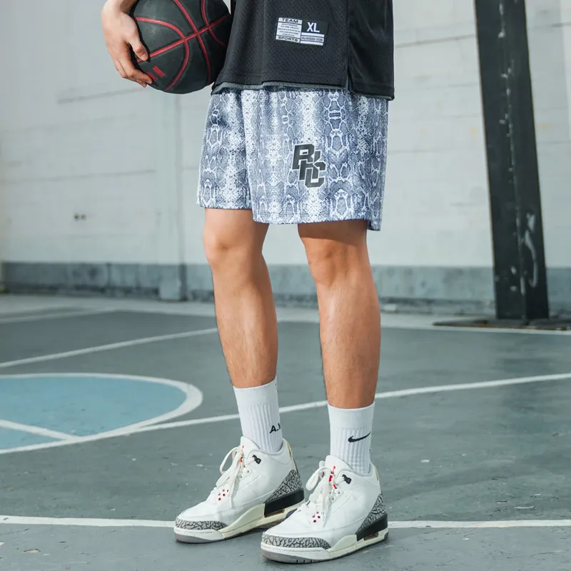 BKCXZICE Sports Shorts Men Blue Gray-5